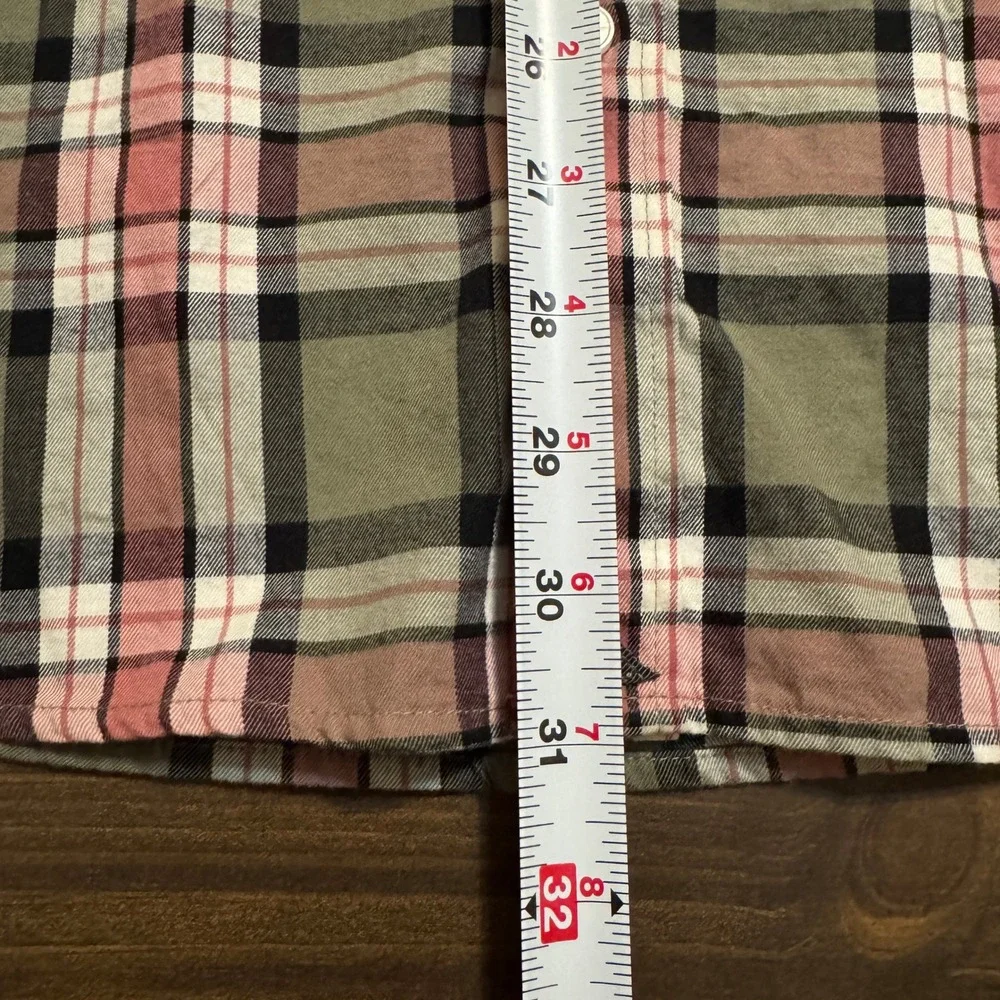 UNTUCKit Button Down Shirt Men's 2XL Long Sleeve Green Pink Plaid Relaxed Fit